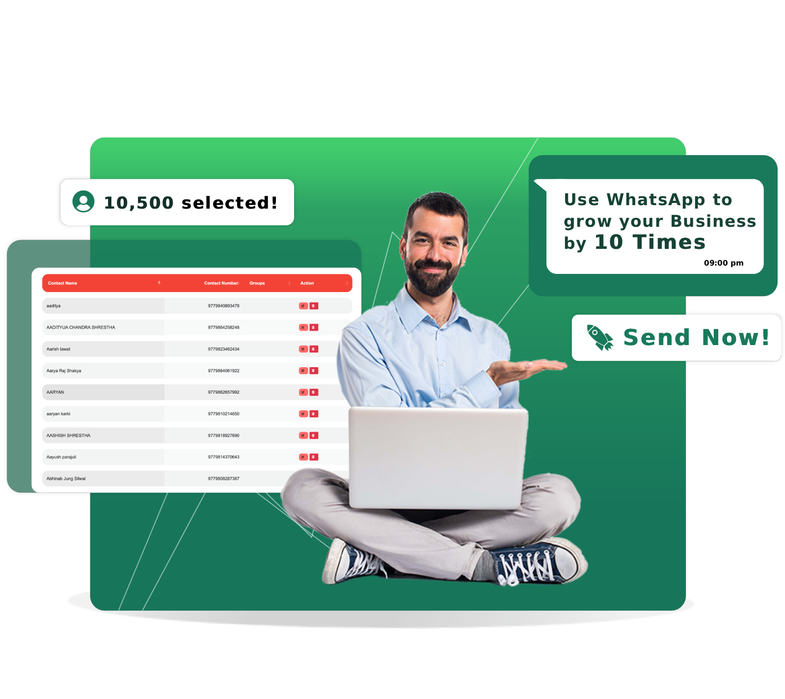 WhatsApp Broadcasting